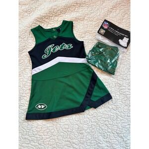NFL New York Jets Toddler Girls Size 2T Piece Cheerleader Costume Outfit Set #18